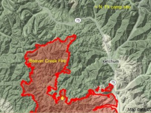 Beaver Creek Fire map